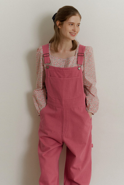 A TWILL COTTON OVERALL_PINK